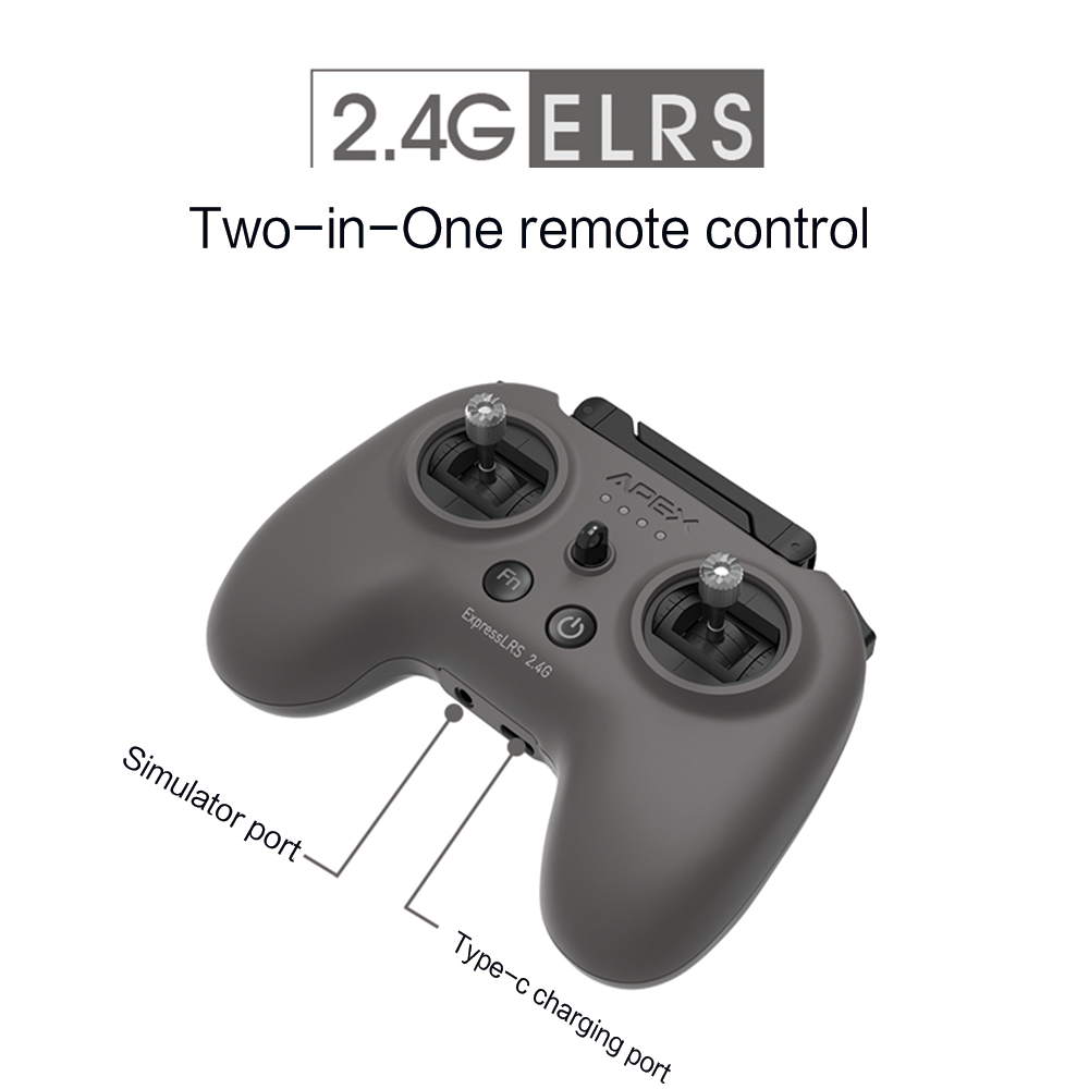 APEX G-129 RC Radio Transmitter Controller for FPV Racing Drone,with VR70 Mode and Elrs 2.4G Mode,Supports FPV Simulators,Suitable for FPV Beginners