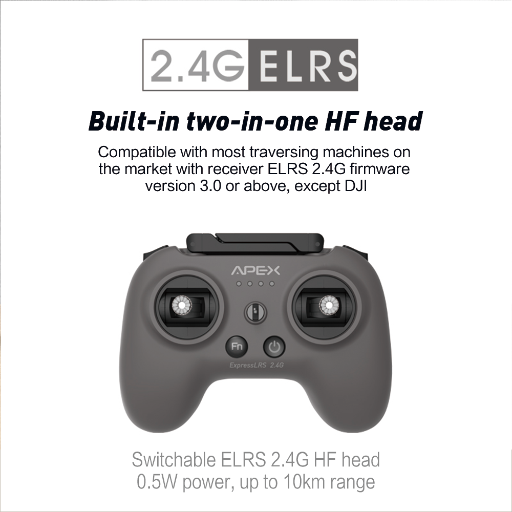 APEX G-129 RC Radio Transmitter Controller for FPV Racing Drone,with VR70 Mode and Elrs 2.4G Mode,Supports FPV Simulators,Suitable for FPV Beginners