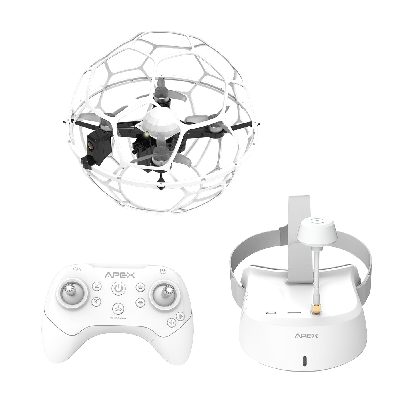 AT-116 Soccer Drone RC Quadcopter Drone with Lights Flying Ball Drone for Kids