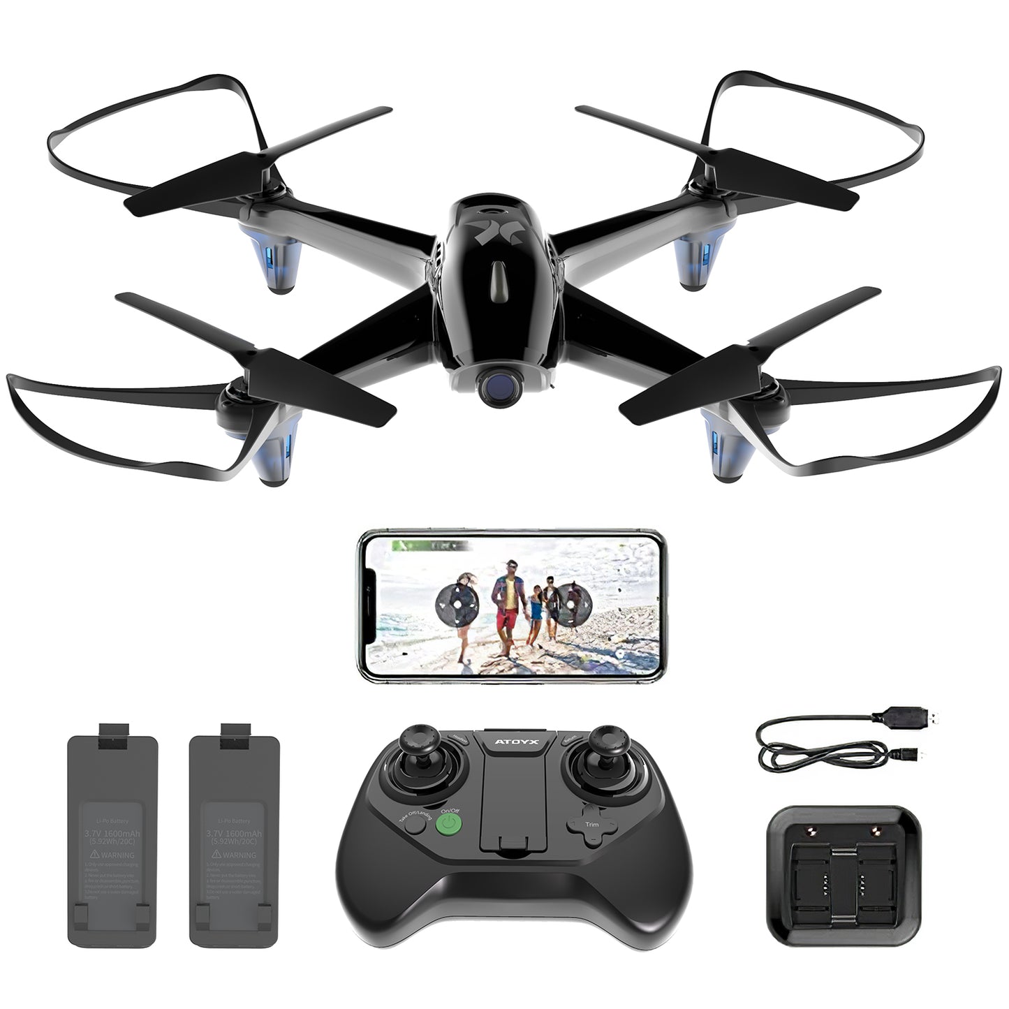 GPS Drones for Adults and Kids with FPV Live Video 1080p HD Camera, RC Quadcopter, APP Control Follow Me and Auto Return,5G WiFi Transmission,Follow Me Easy to Fly for Beginners