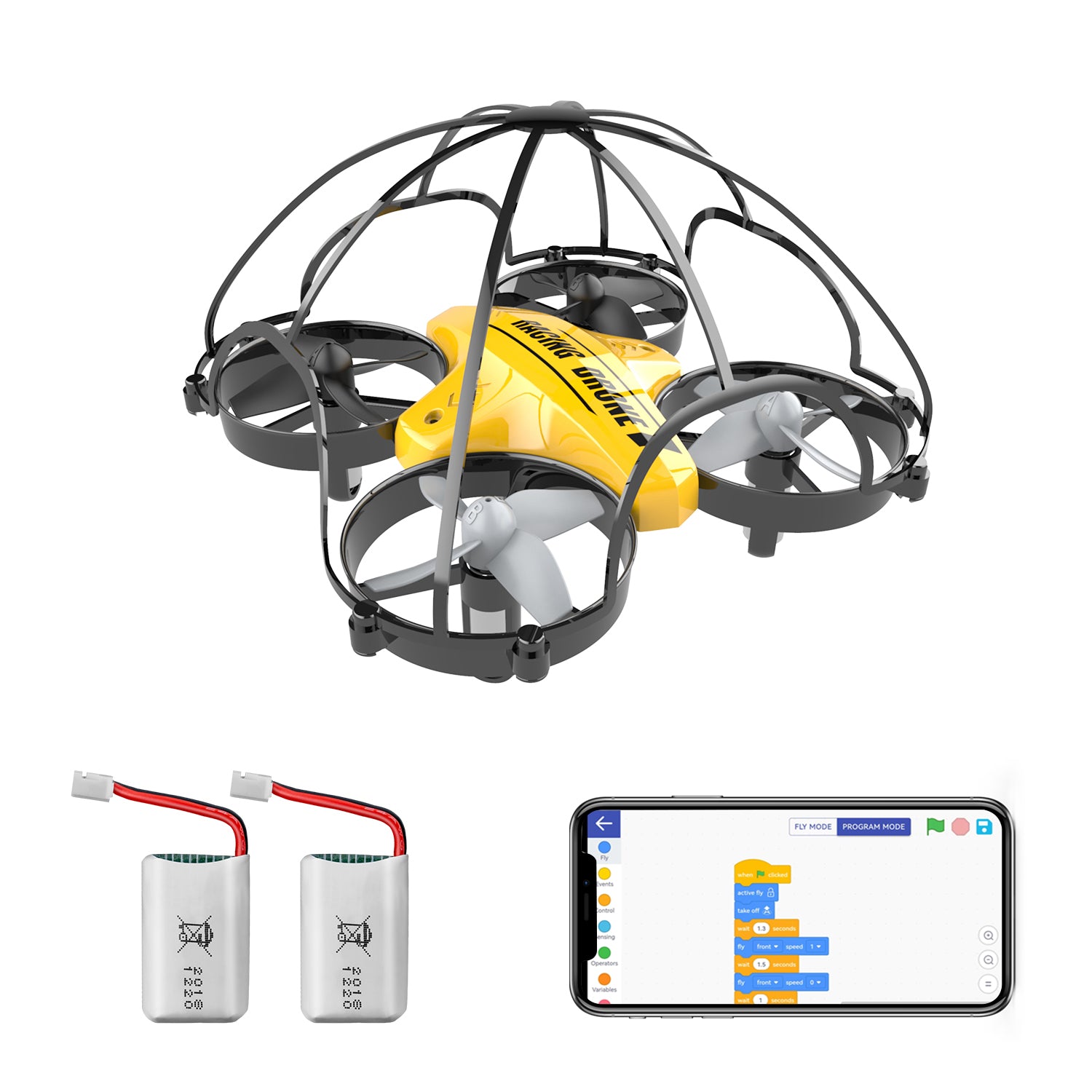 APEX AT-66BL Mini Programmable Educational Coding Drone for Kids ,Scra ...